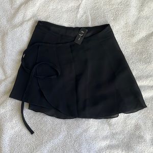 Black ballet wrap skirt